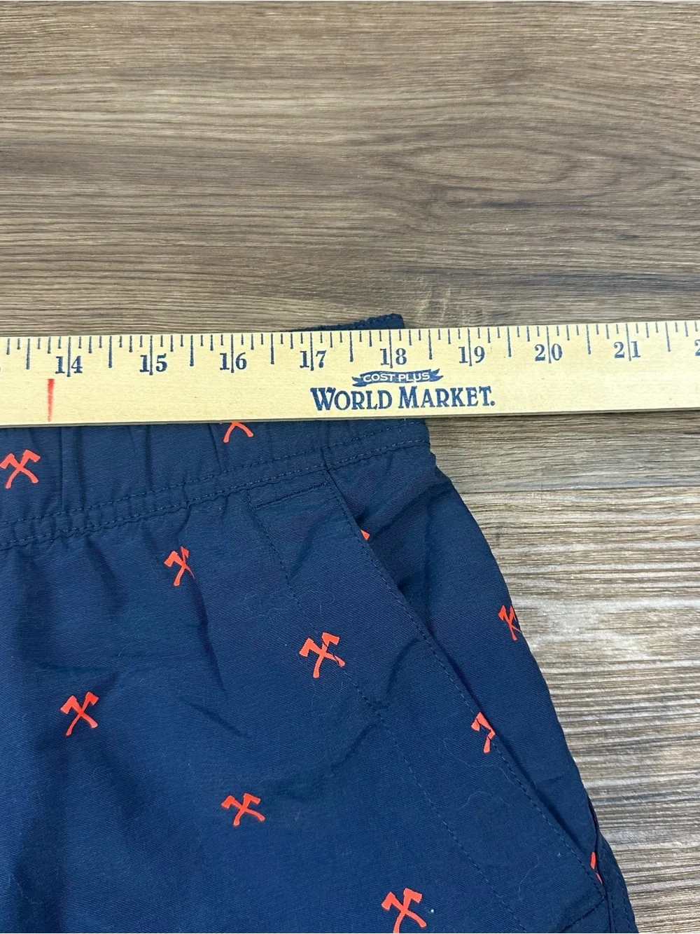 The North Face Class V Shorts Mens Large Navy Blue Pickaxe Print Nylon 7